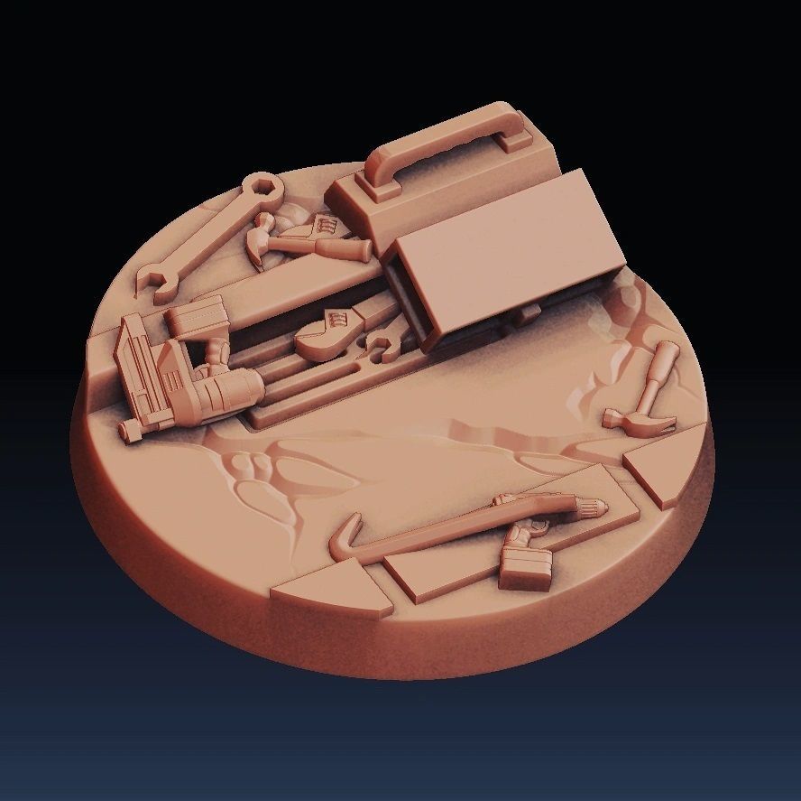 Set of street bases 2 3D print model_3