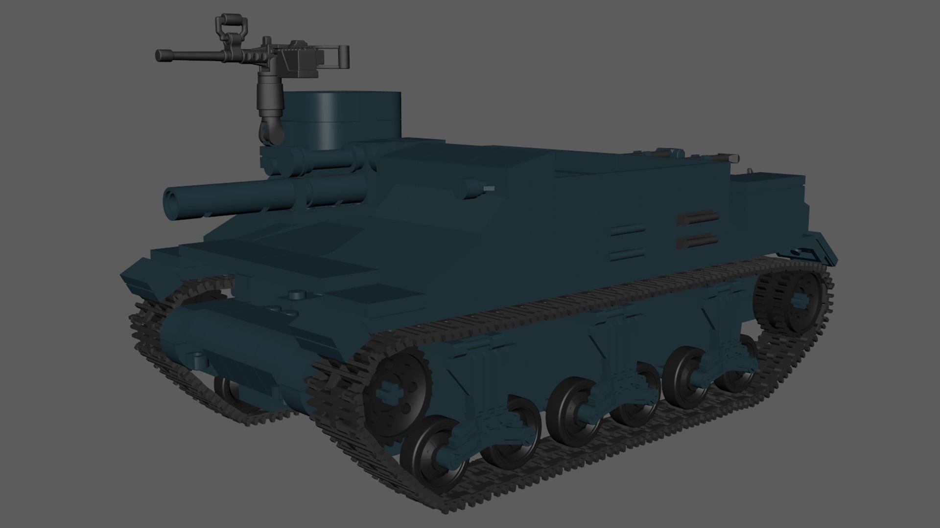 Lego Real World Size Tank 3D model_1