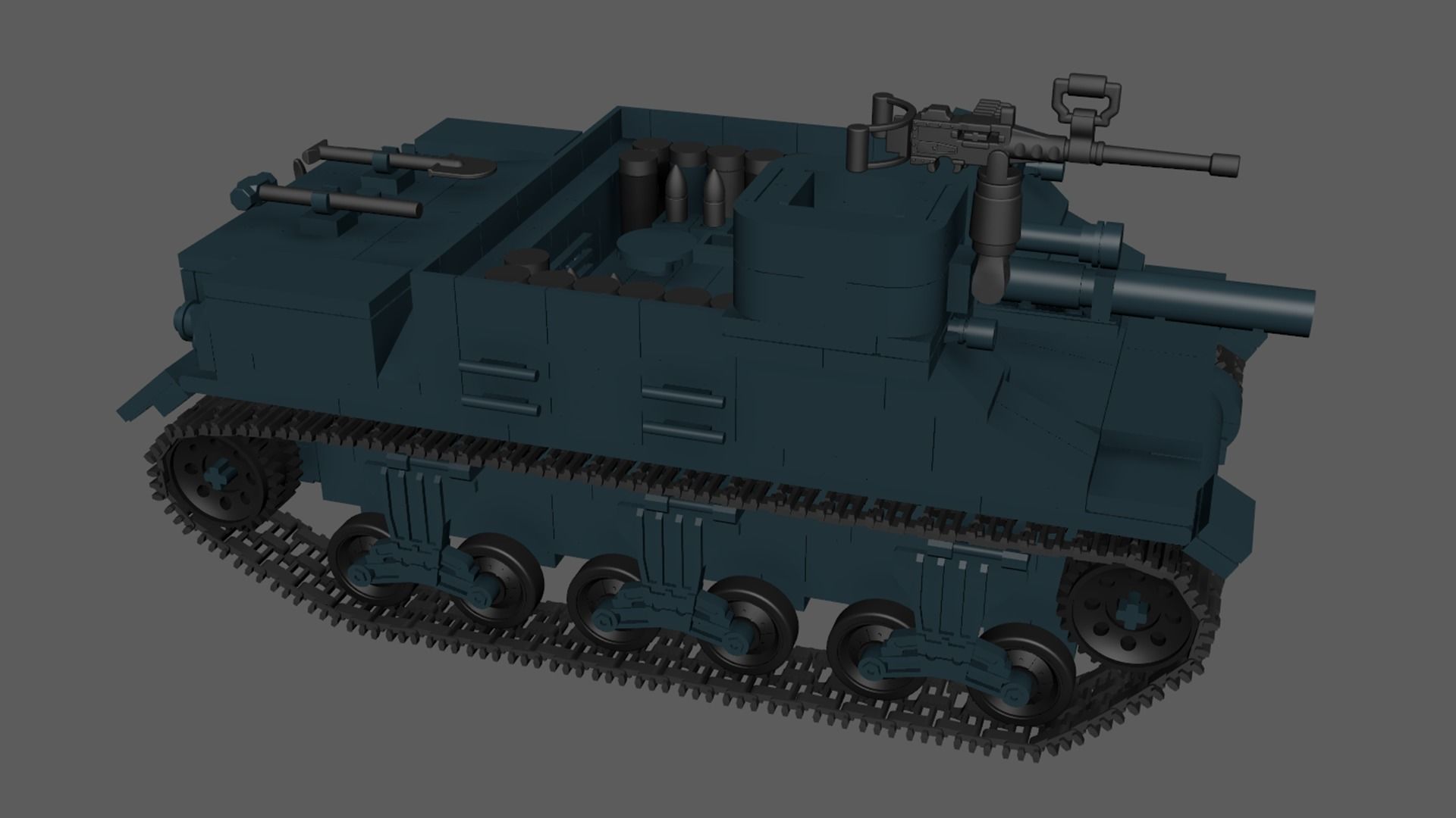 Lego Real World Size Tank 3D model_4