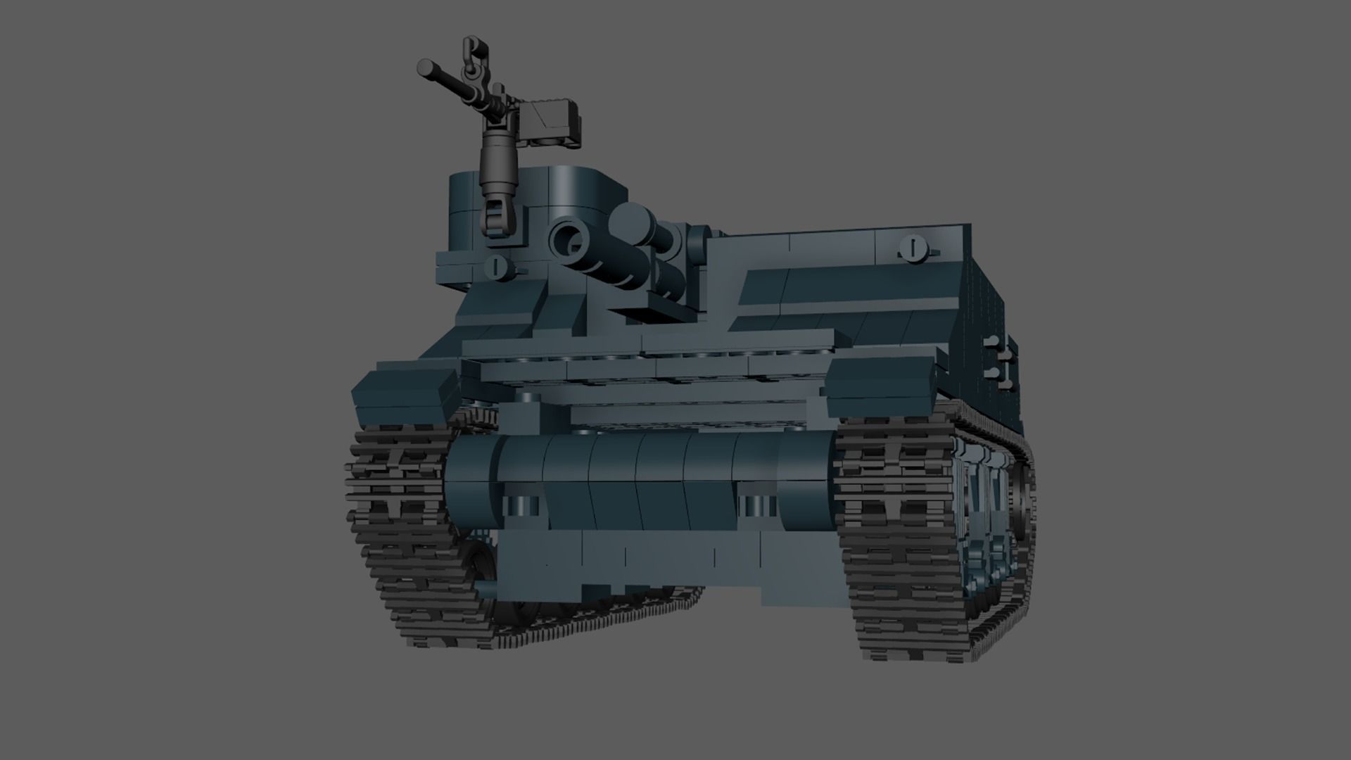 Lego Real World Size Tank 3D model_3