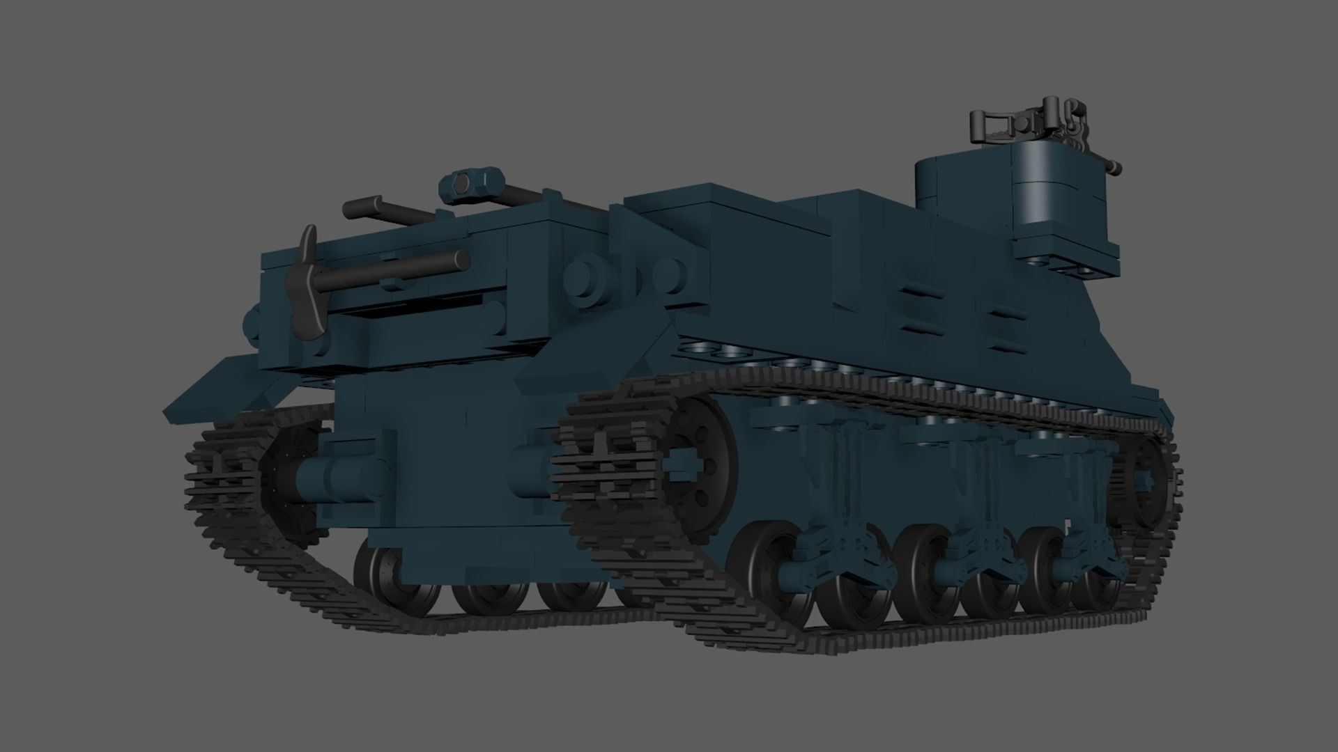 Lego Real World Size Tank 3D model_5