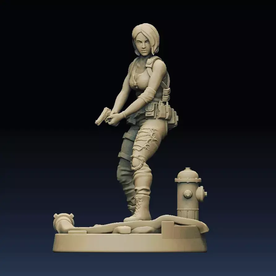 Jill Valentine 3D print model_0