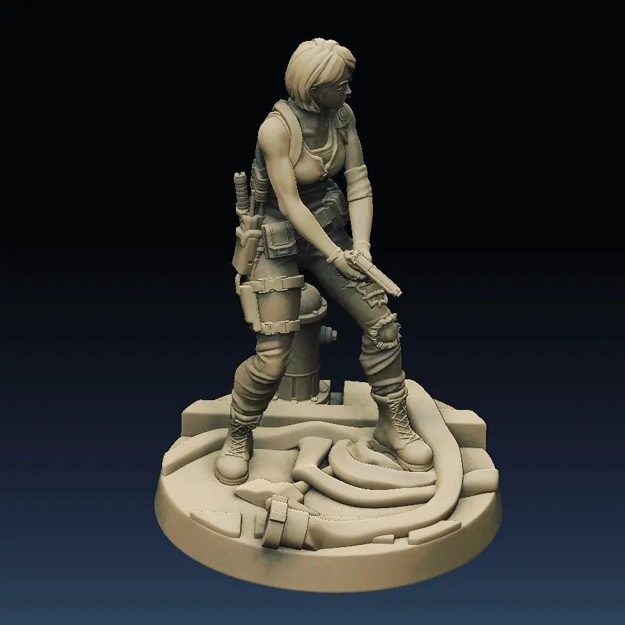 Jill Valentine 3D print model_4
