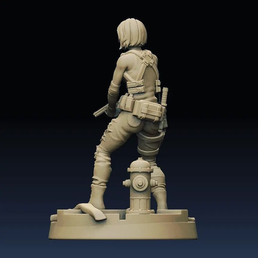 Jill Valentine 3D print model_3