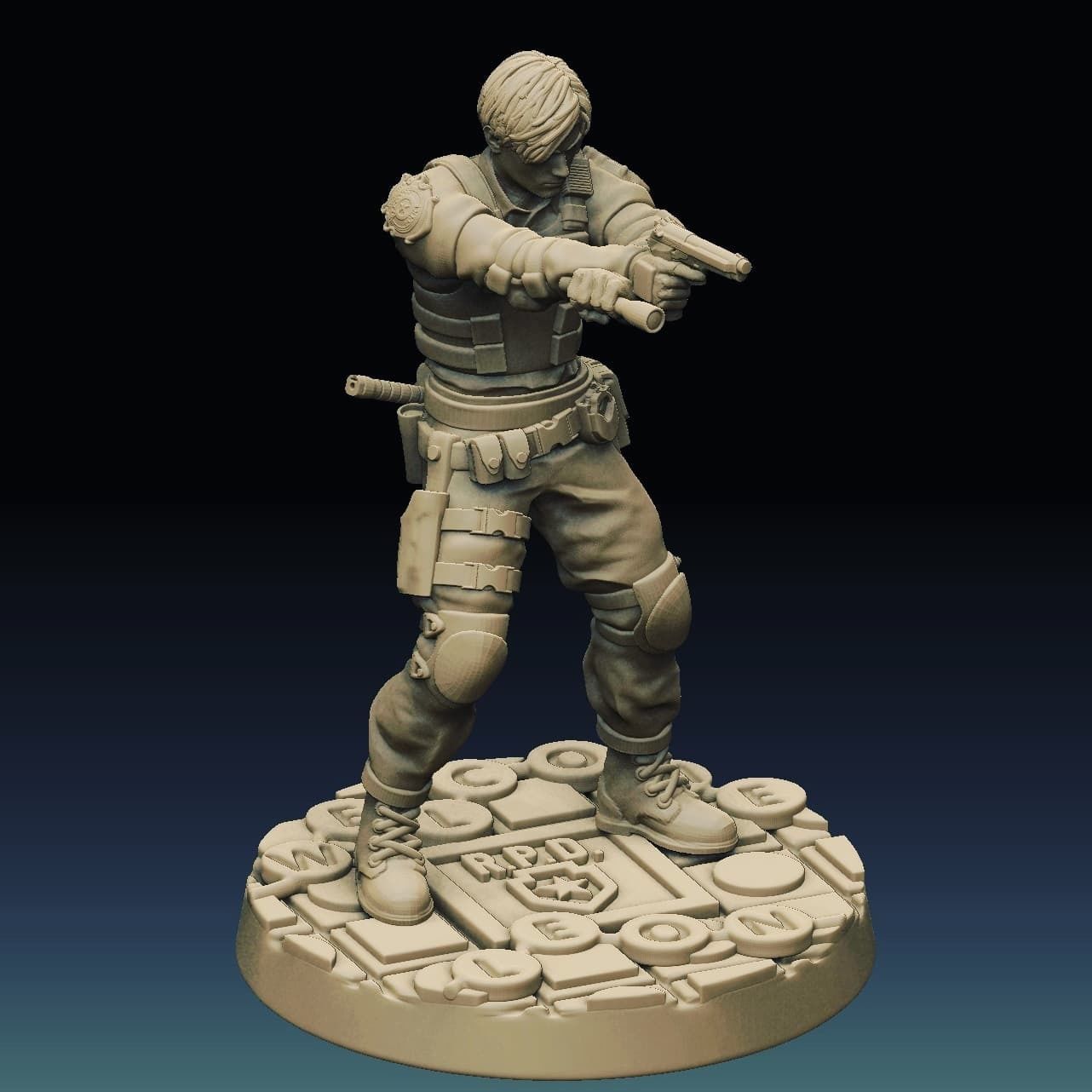 Leon Kennedy 3D print model_1