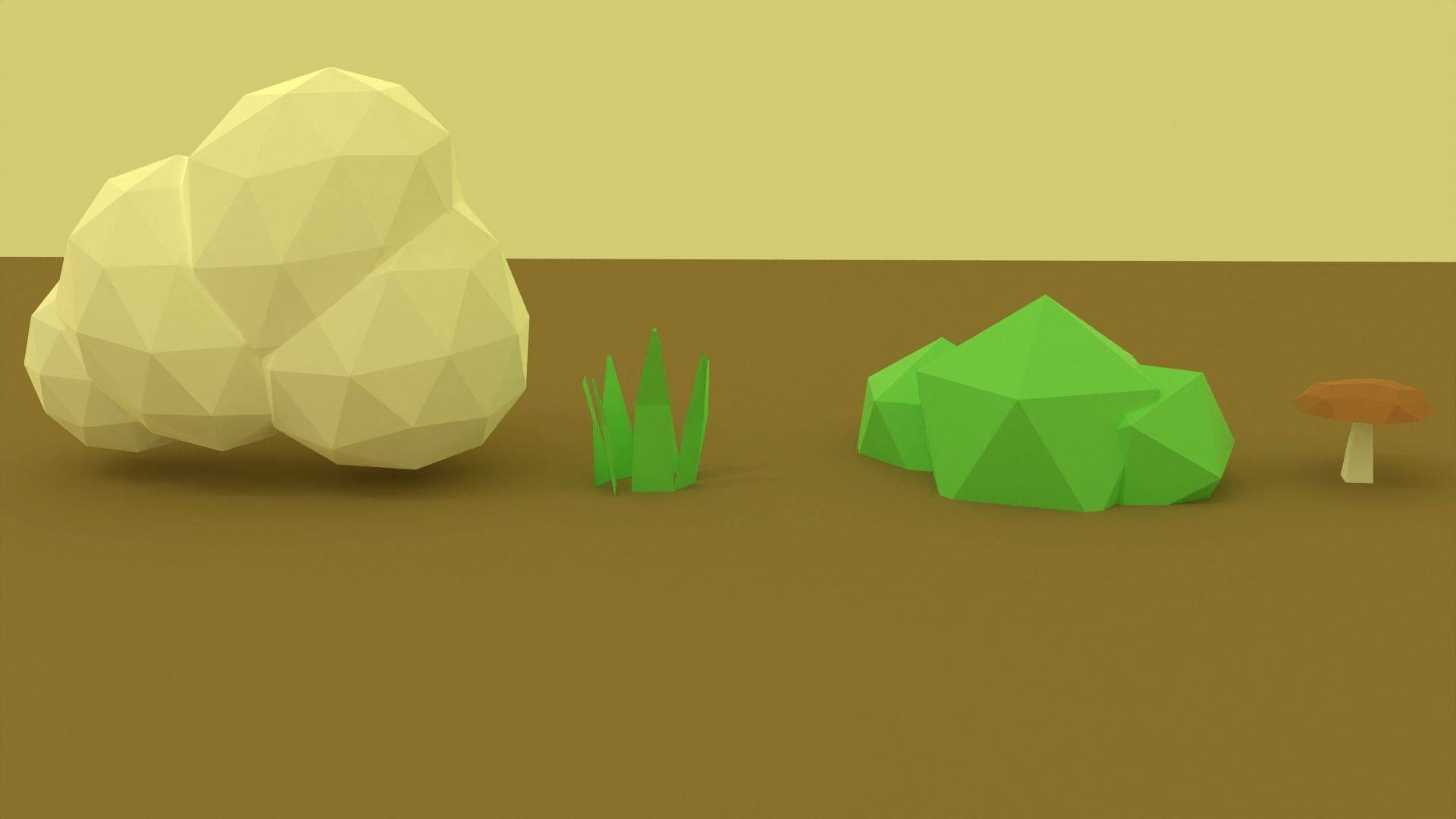 LowPoly Asset Pack free VR / AR / low-poly 3D model | CGTrader