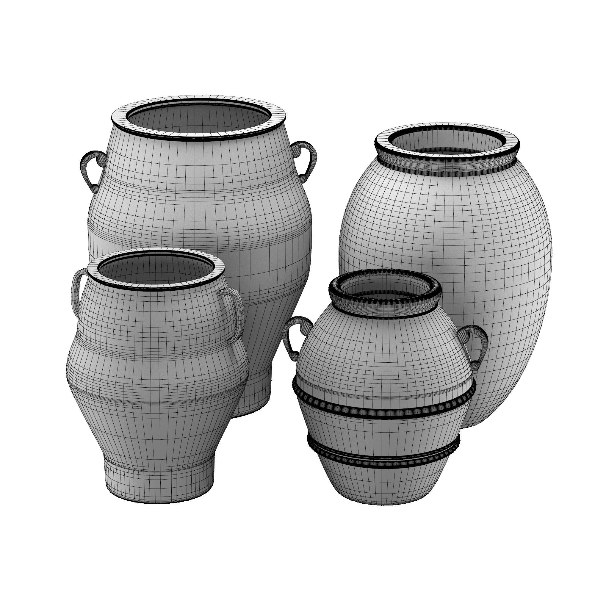 Terracotta Pots 3D model_6