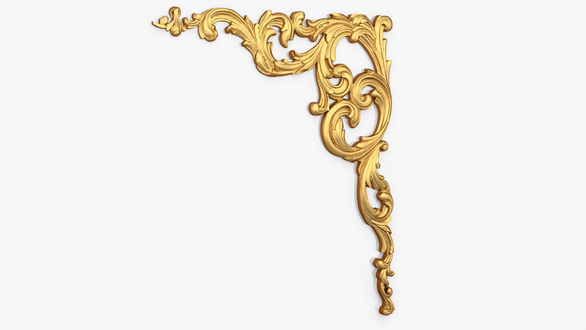 Classic decor ornament corner 106 3D model_1