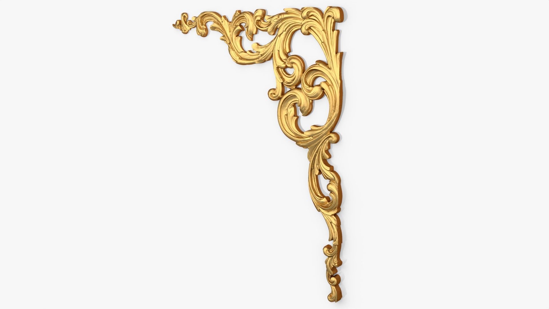 Classic decor ornament corner 106 3D model_2
