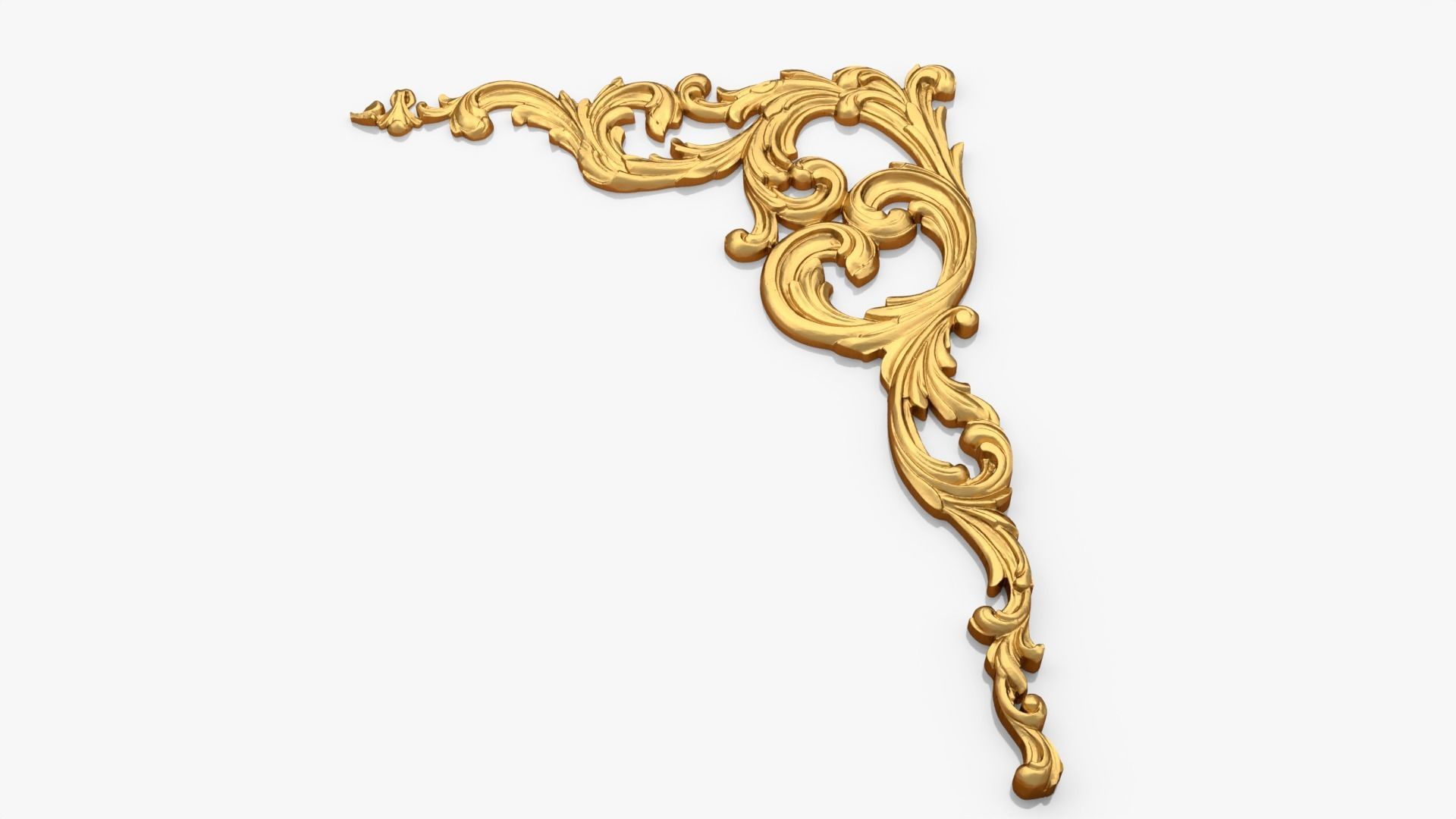 Classic decor ornament corner 106 3D model_3