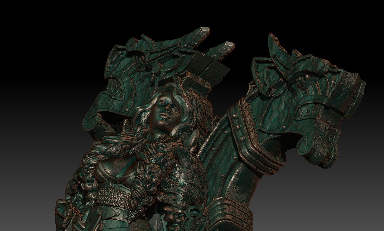 Freya statuette 3D print model_4