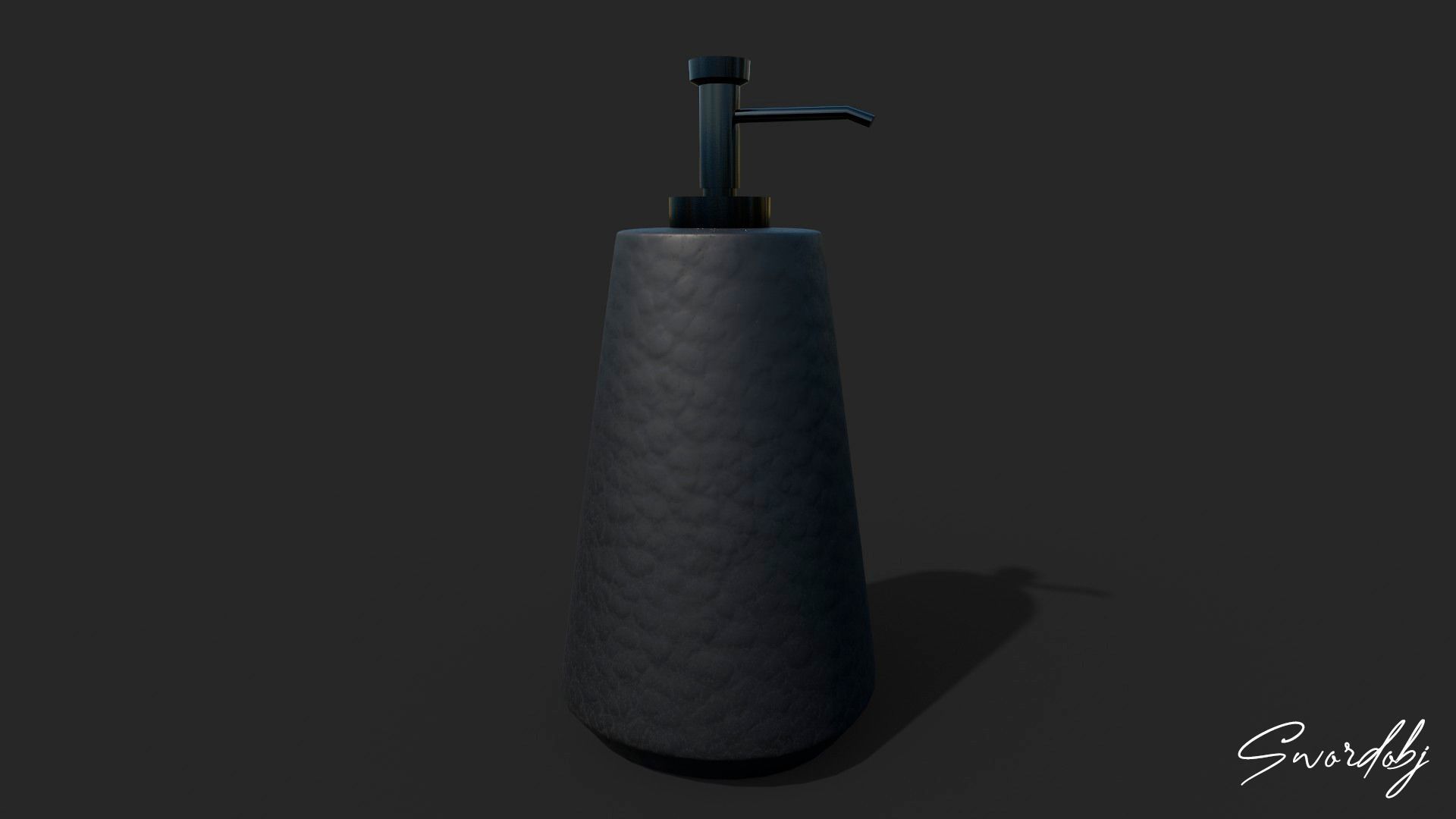 Liquid Soap Dispenser 3D Model Lowpoly Black And White Low-poly 3D model_4