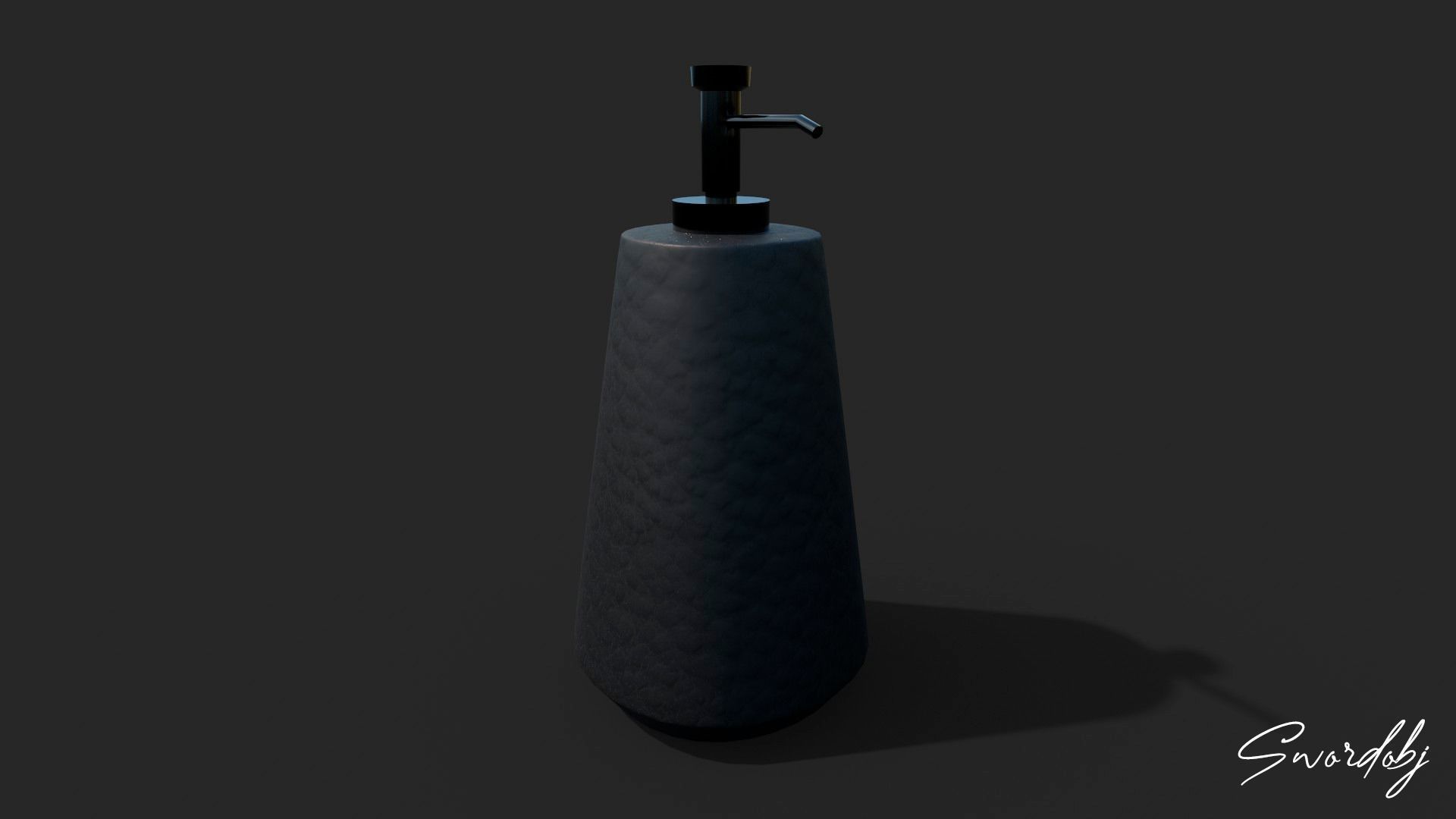 Liquid Soap Dispenser 3D Model Lowpoly Black And White Low-poly 3D model_5