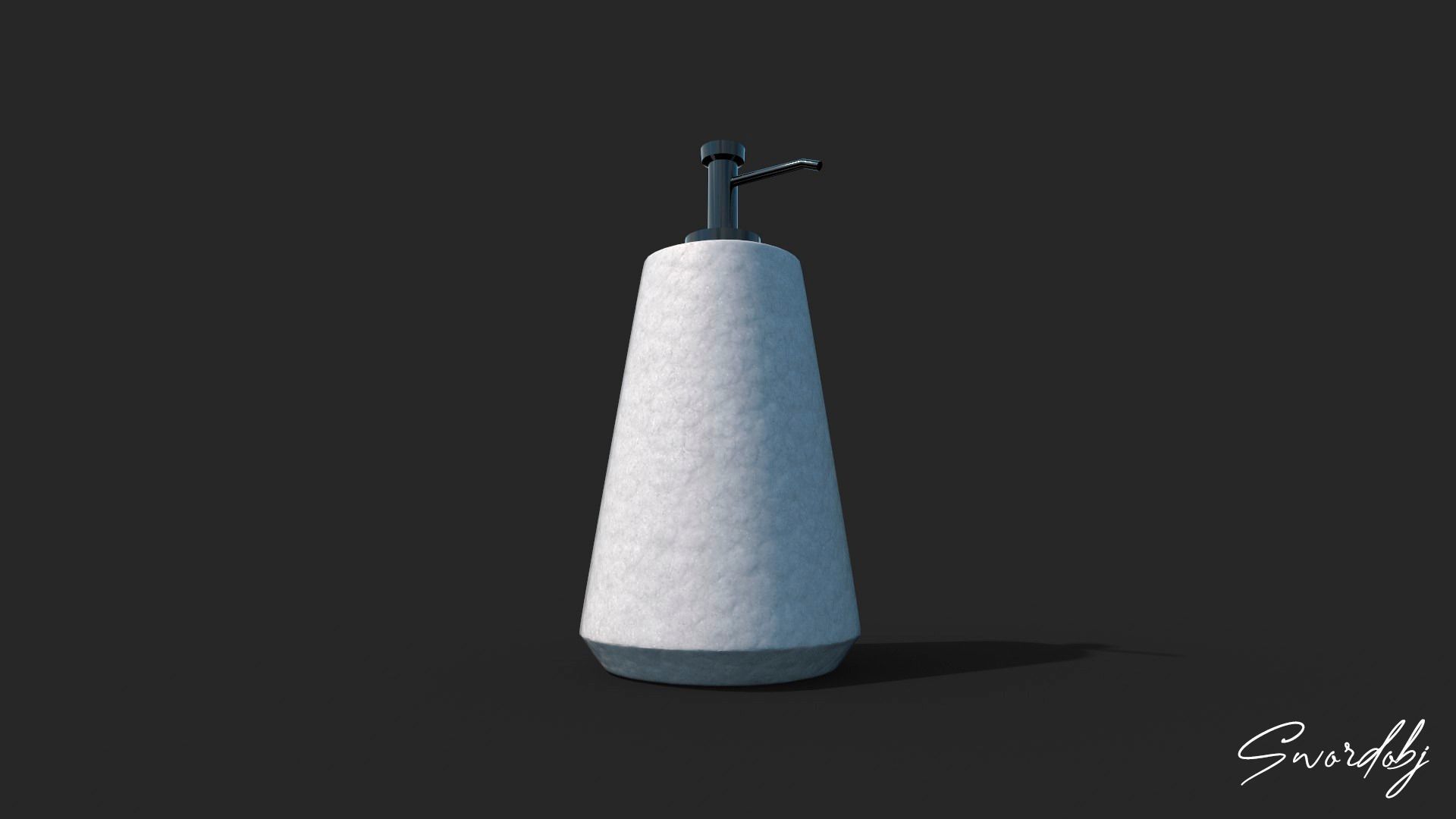 Liquid Soap Dispenser 3D Model Lowpoly Black And White Low-poly 3D model_3