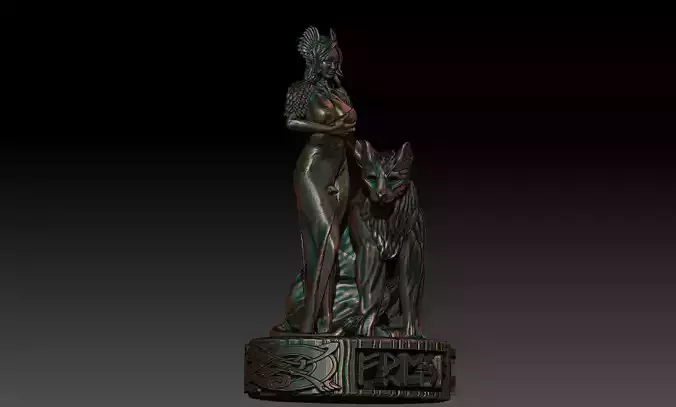 Freya statue of egyptian woman