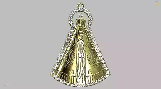Our Lady of Aparecida Pendant - Nossa Senhora - 35mm