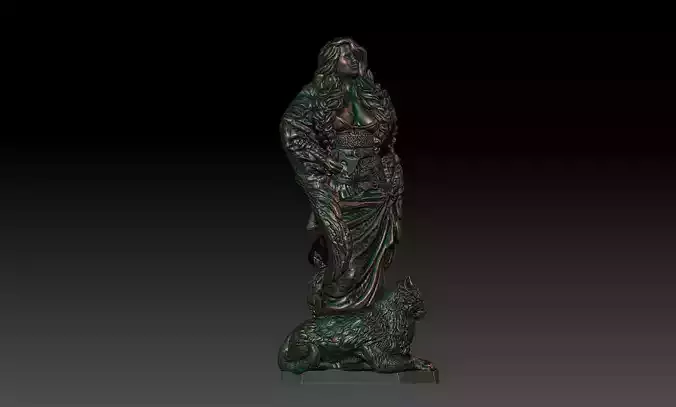 Freya statuette 3D print model