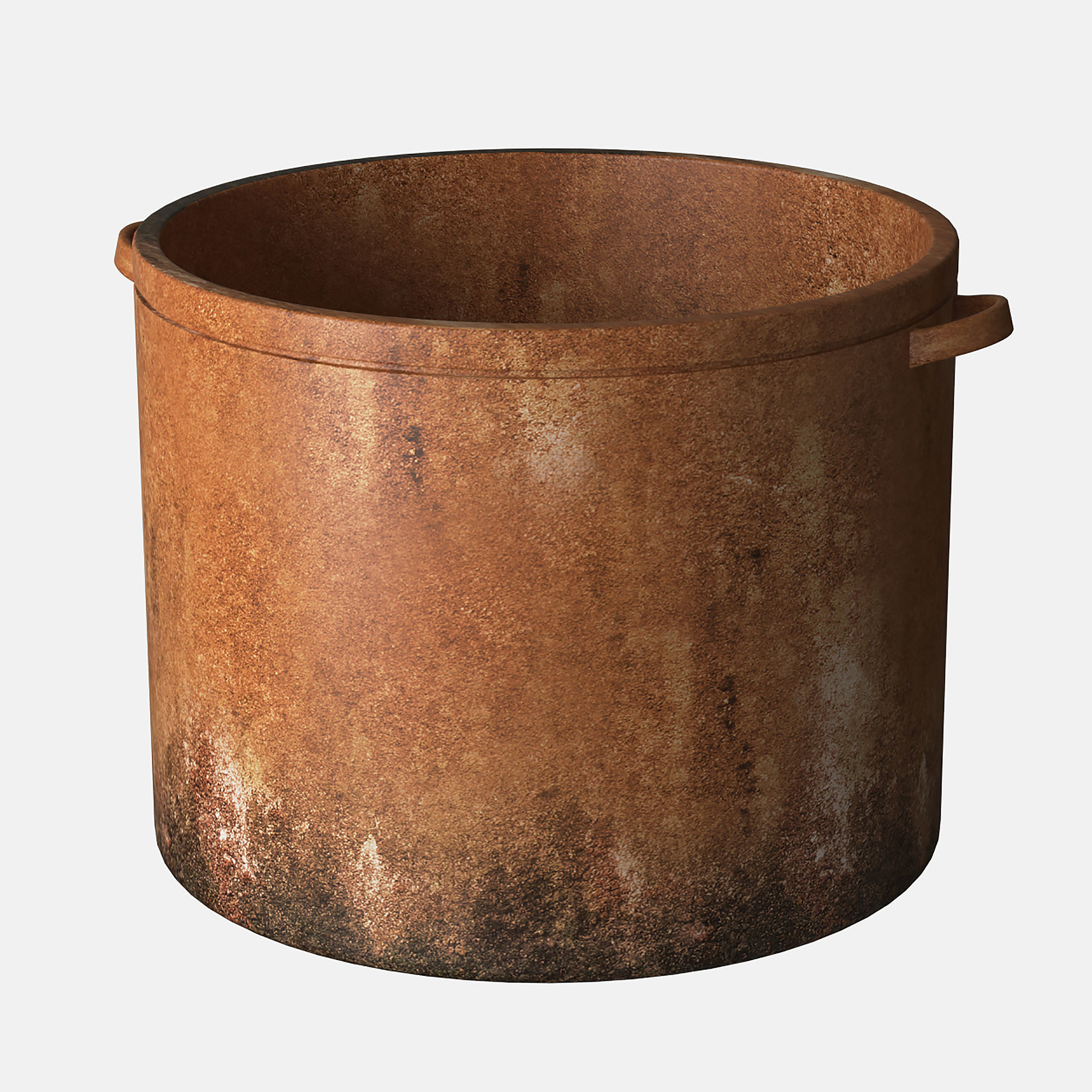 Pods set-2 two terracotta pots 3D model_2