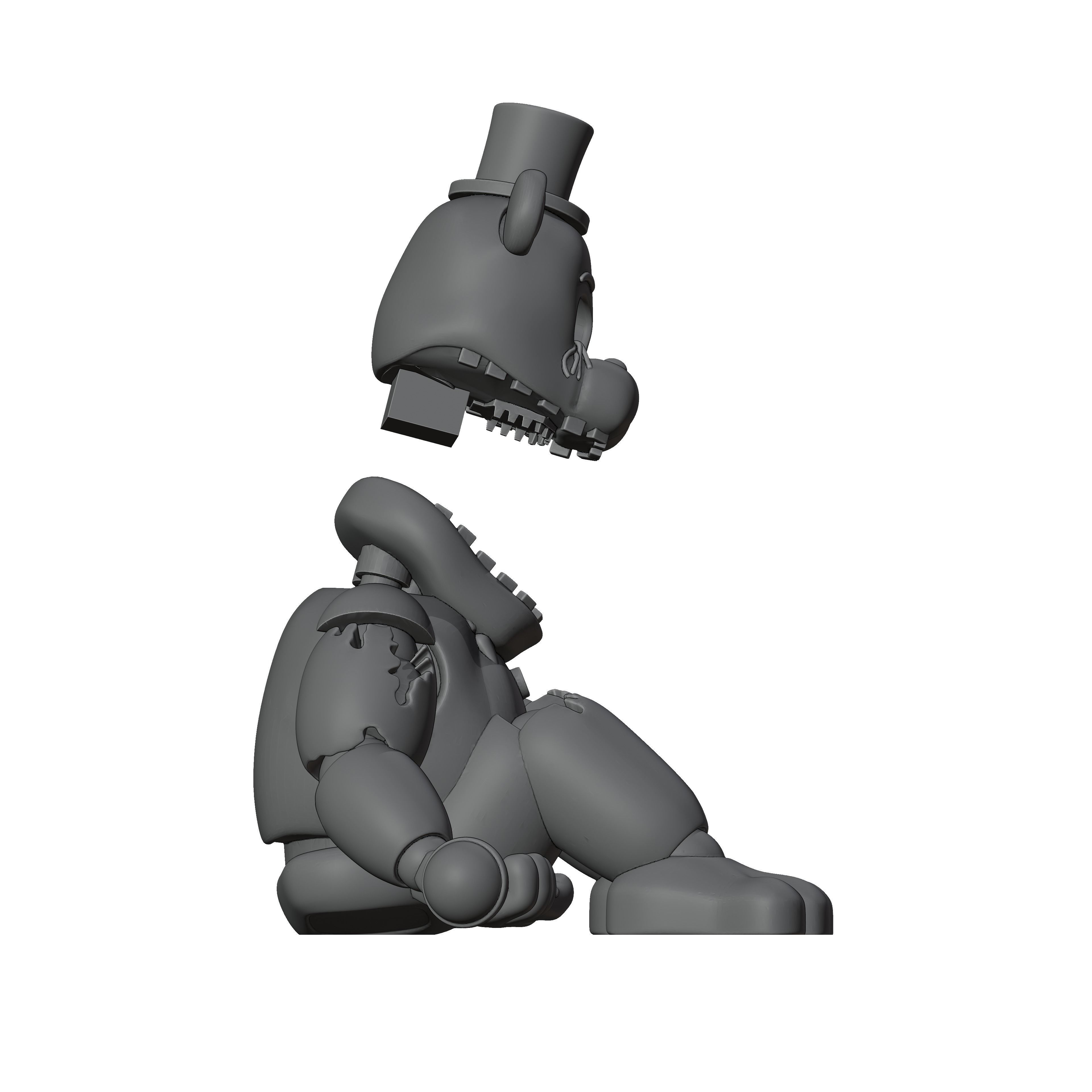 Withered Golden Freddy 3D print model_6