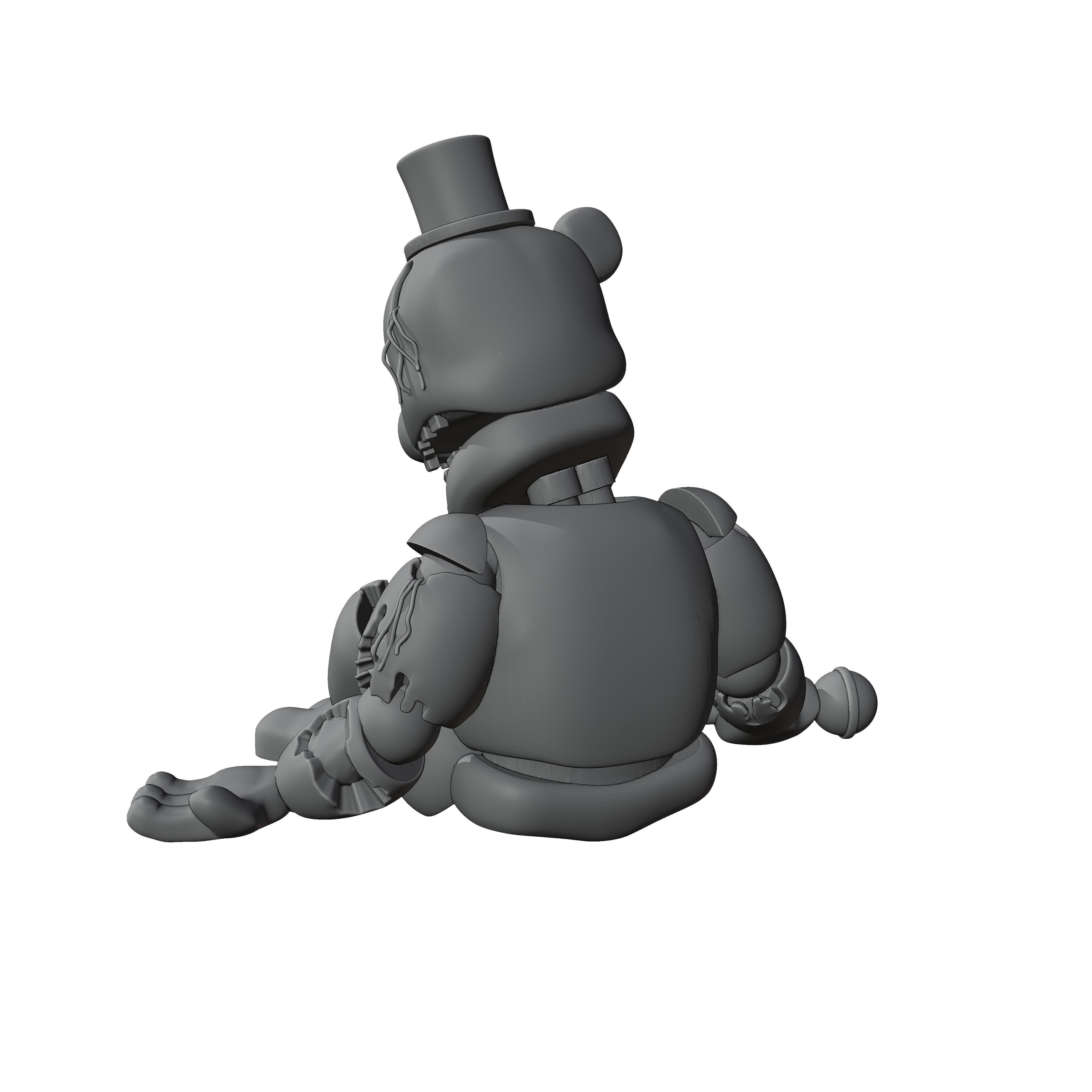 Withered Golden Freddy 3D print model_3