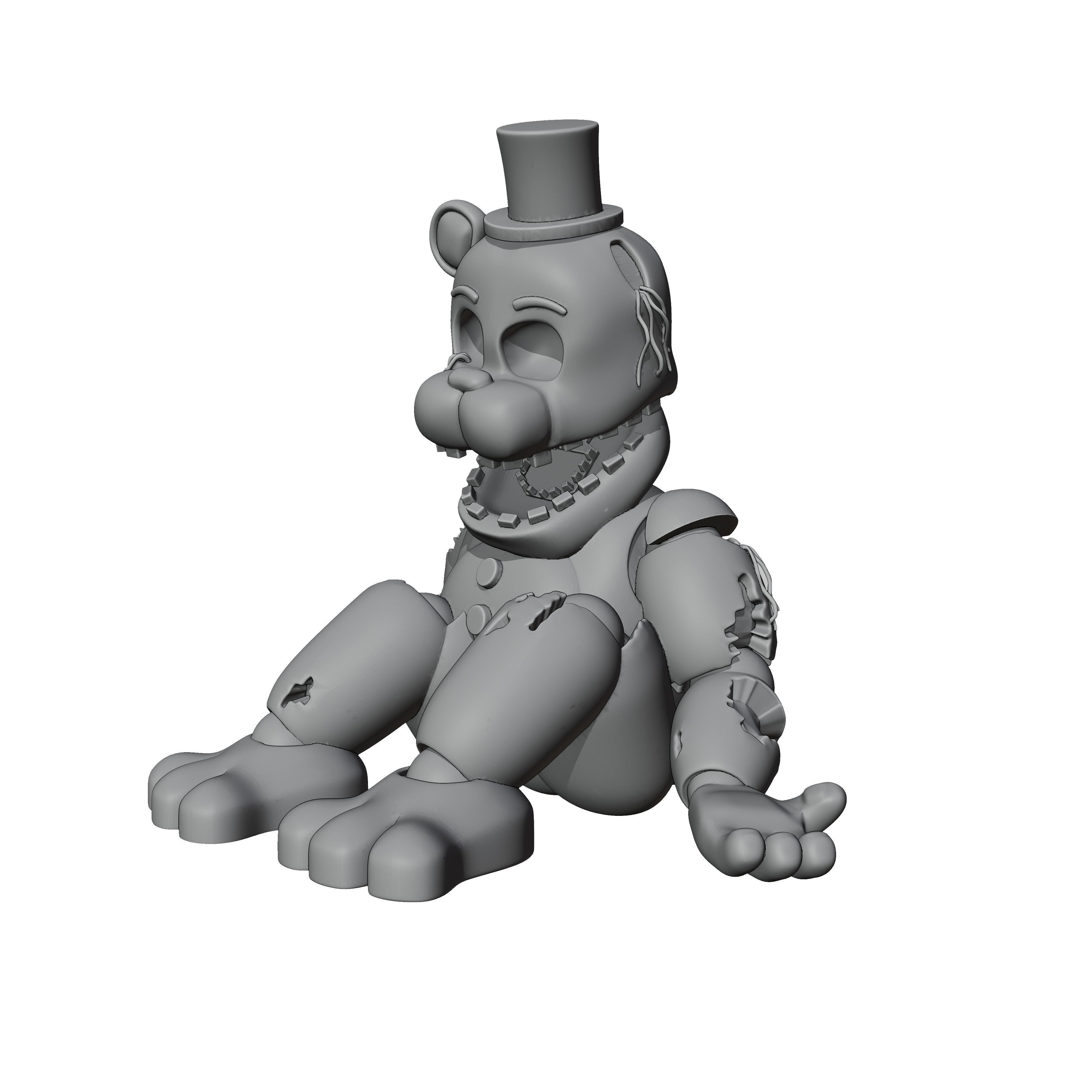 Withered Golden Freddy 3D print model_4