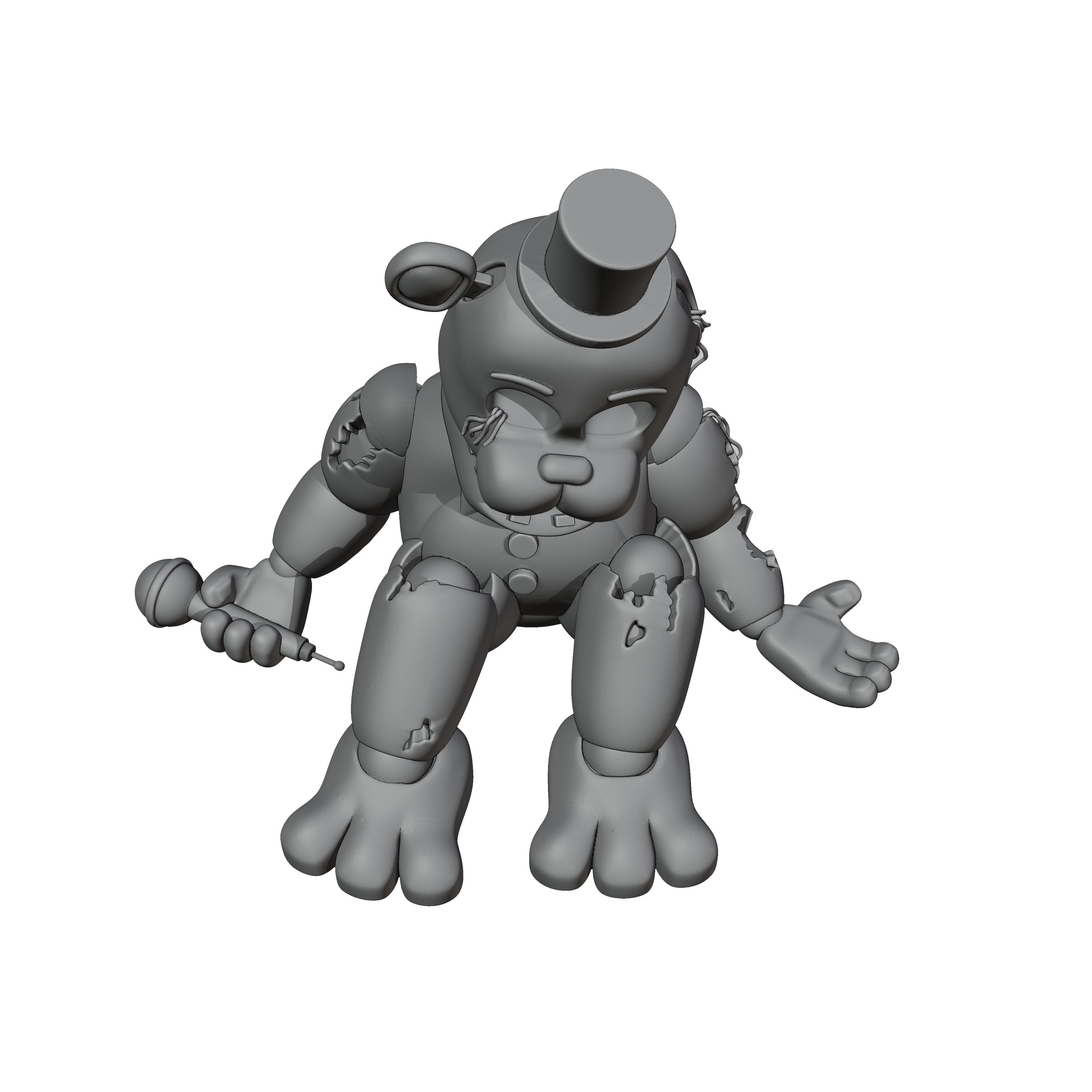 Withered Golden Freddy 3D print model_5