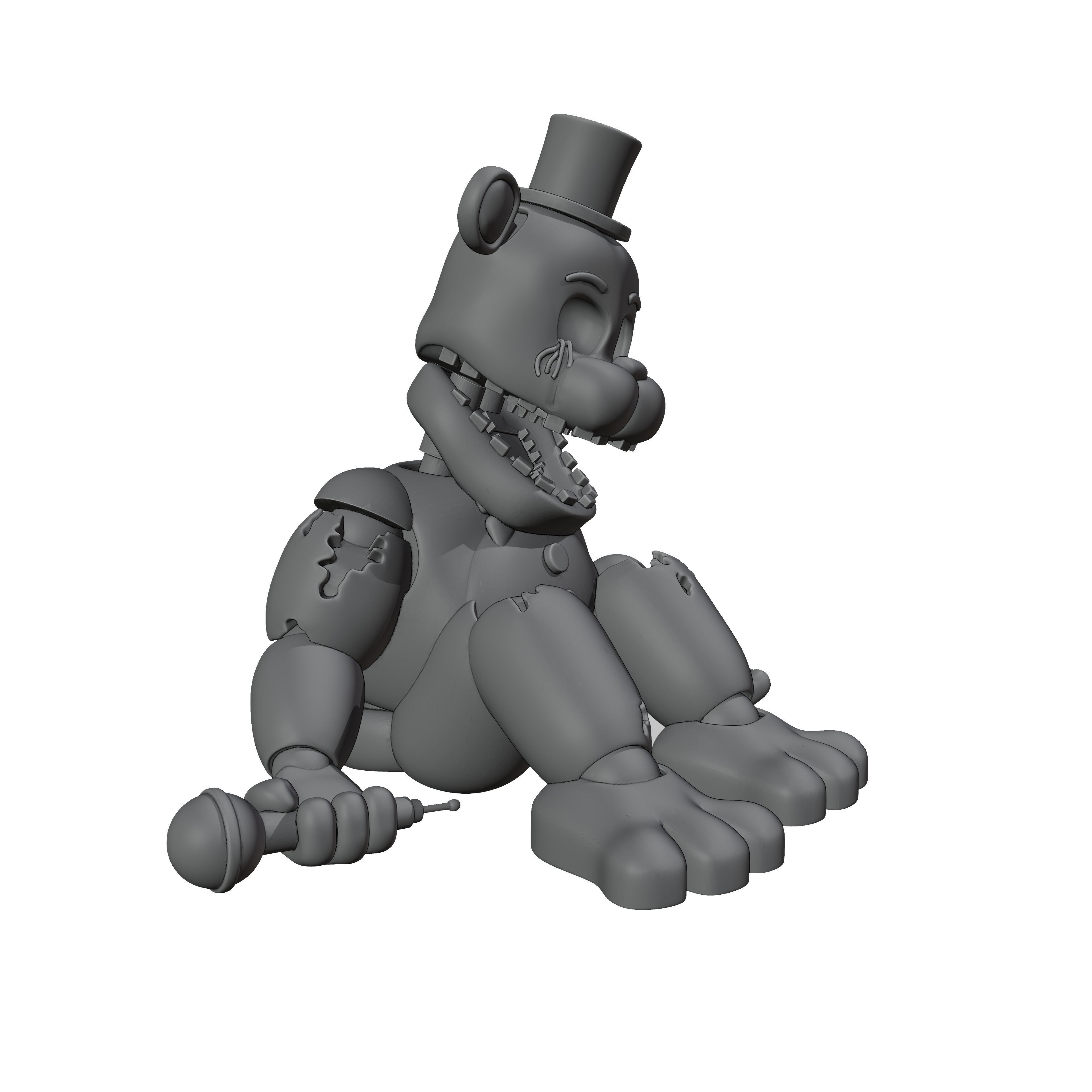 Withered Golden Freddy 3D print model_1