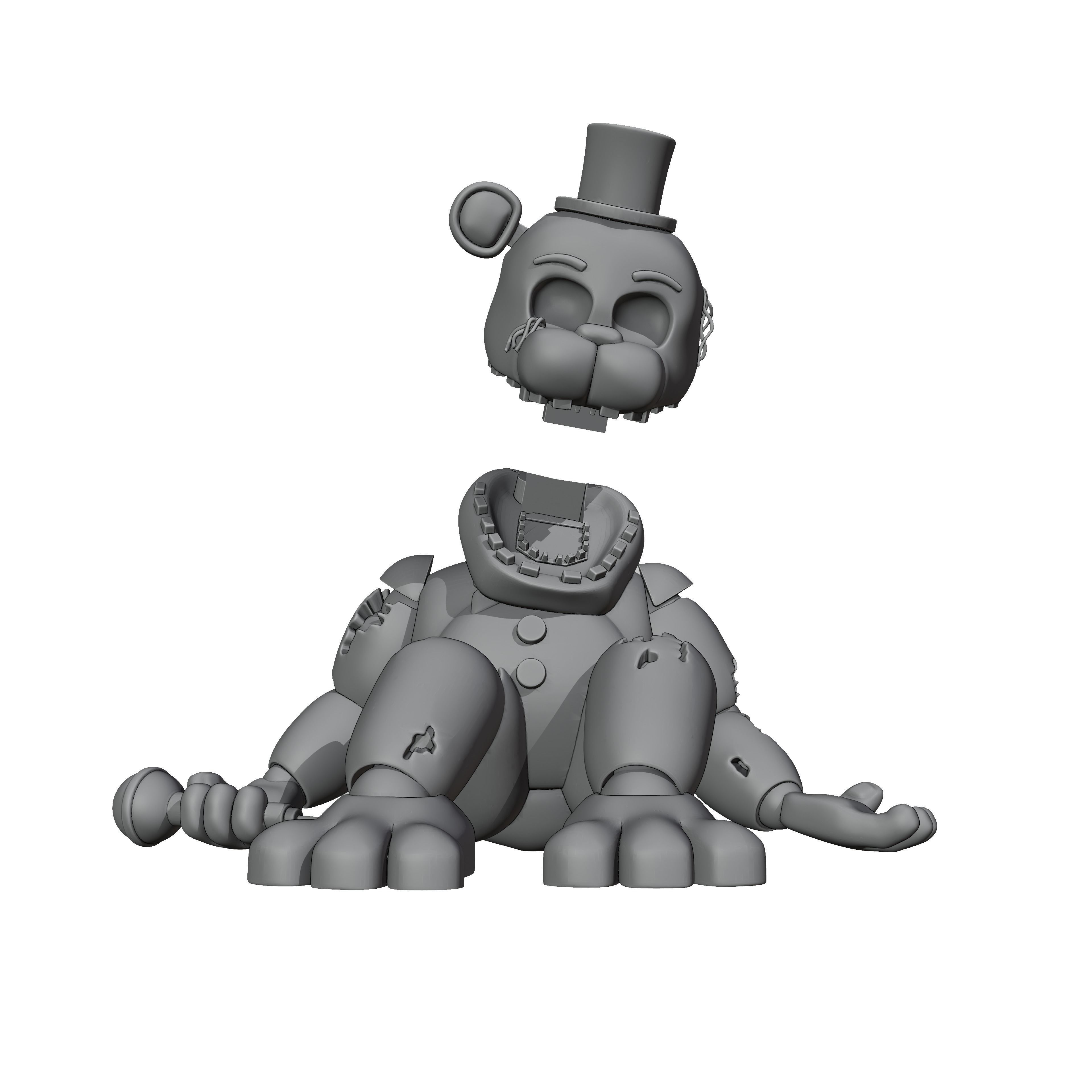 Withered Golden Freddy 3D print model_7