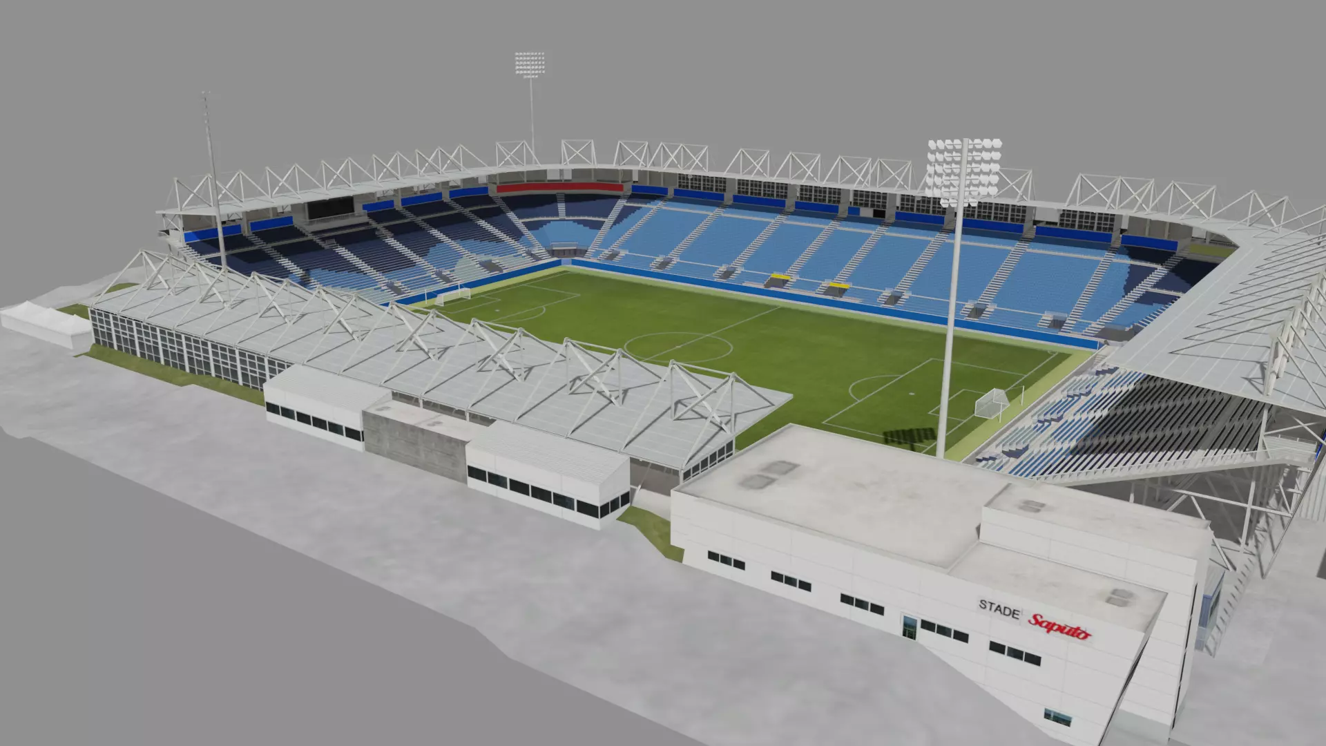 Stade Saputo - Montreal Canada 3D Model Low-poly 3D model_0