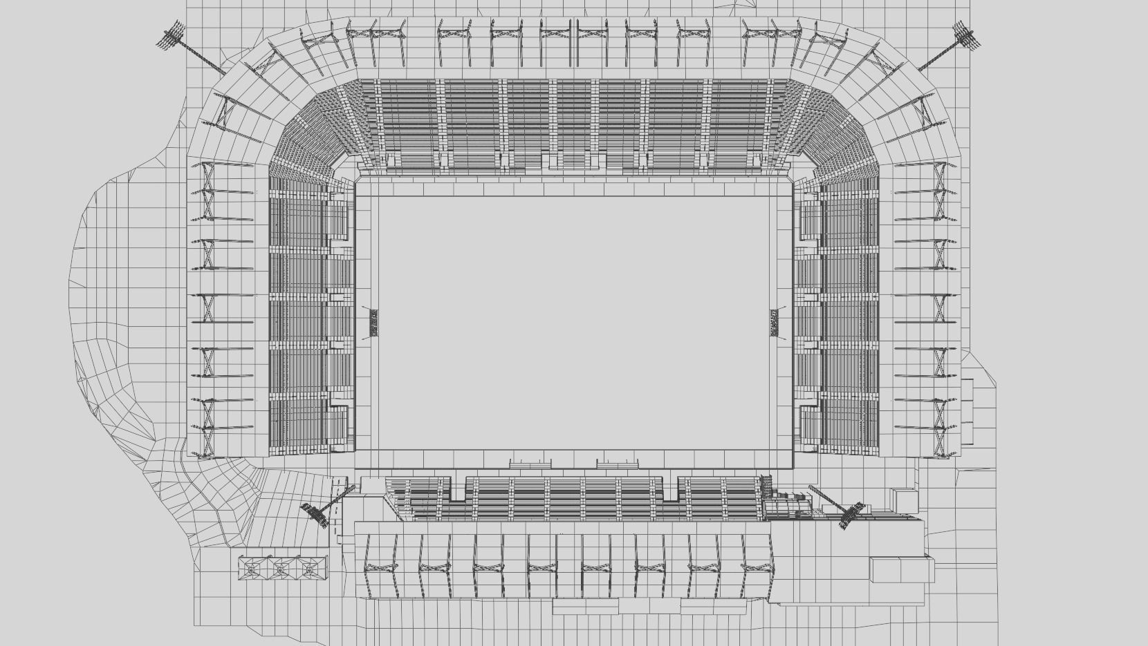 Stade Saputo - Montreal Canada 3D Model Low-poly 3D model_11