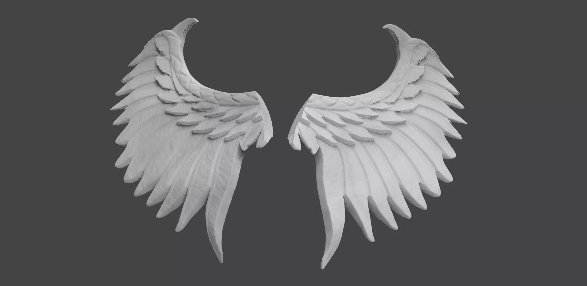 Wings Stylized wall design 3D model | CGTrader