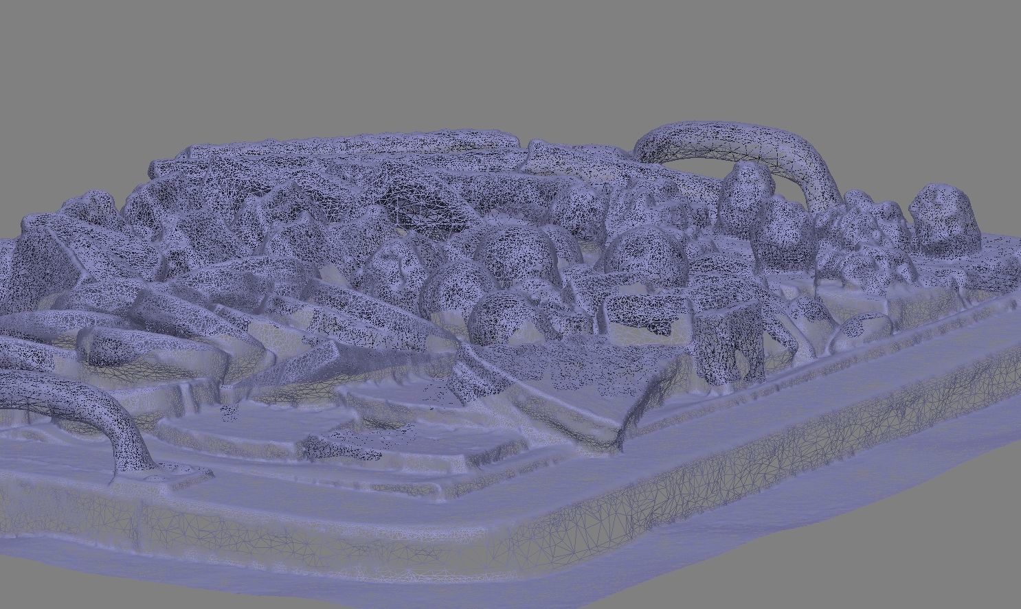 Cheese and fruit platter 3D model_10