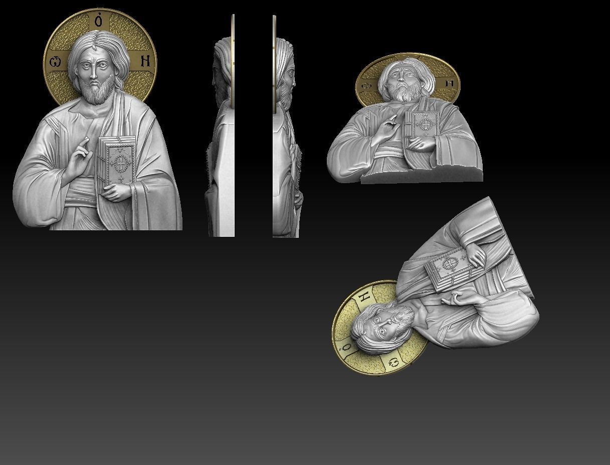 Jesus Christ Blessing cnc  3D print model_3