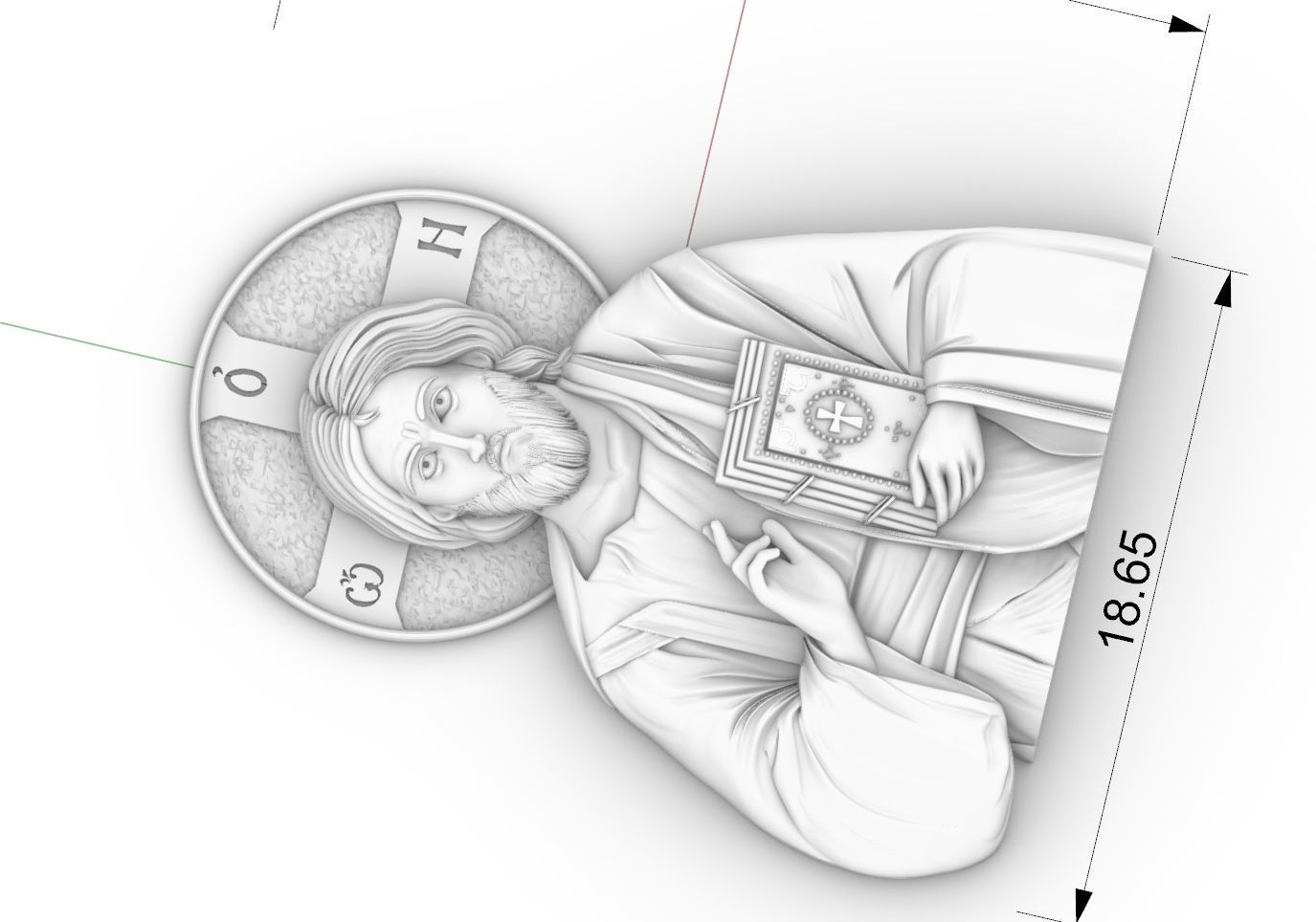 Jesus Christ Blessing cnc  3D print model_6