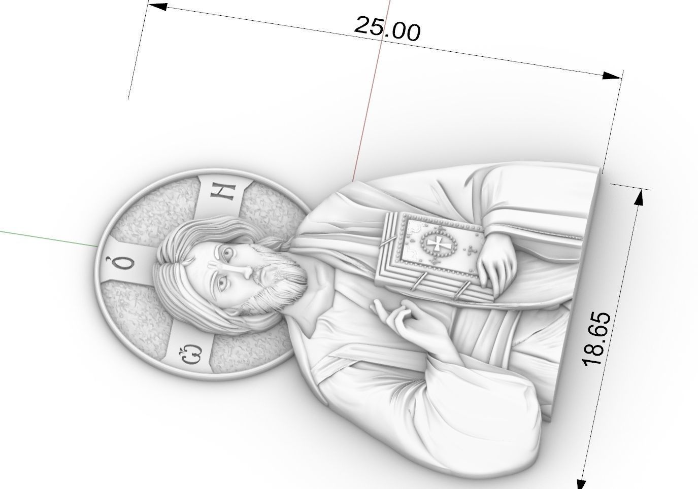 Jesus Christ Blessing cnc  3D print model_7