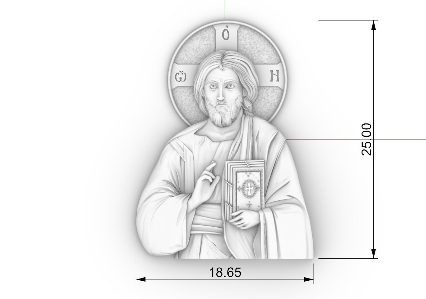 Jesus Christ Blessing cnc  3D print model_5