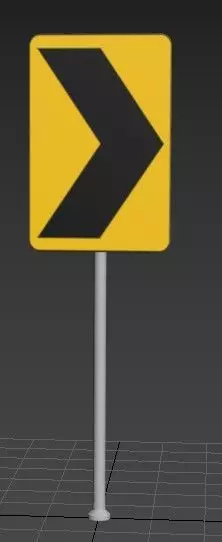 Rectangle Road Sing 3D model_0