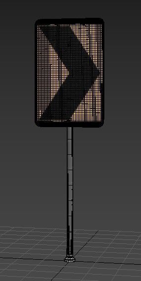 Rectangle Road Sing 3D model_1