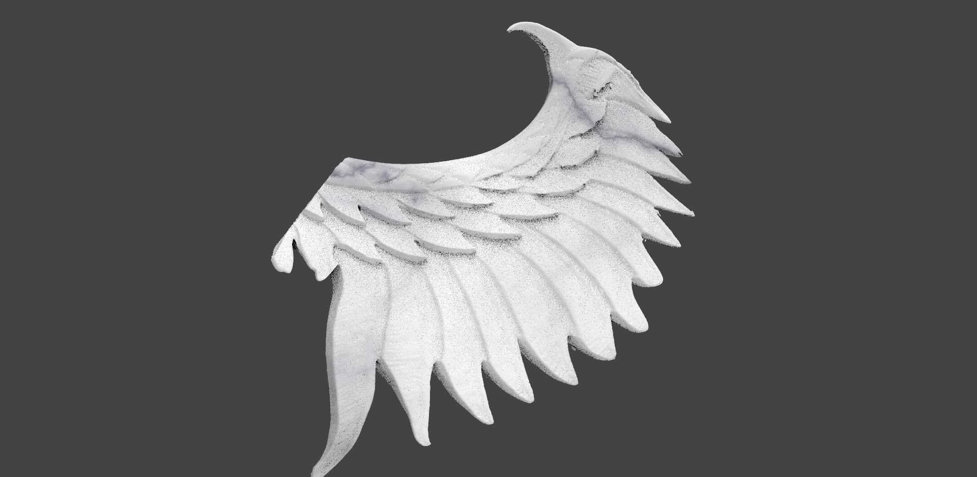 Wing Stylized wall design 3 3D model_2