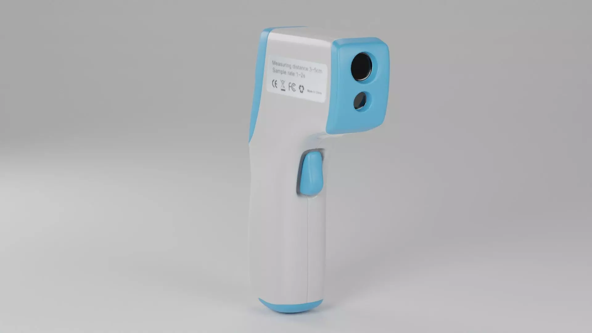 Infrared Thermometer Gun Low-poly 3D model_0