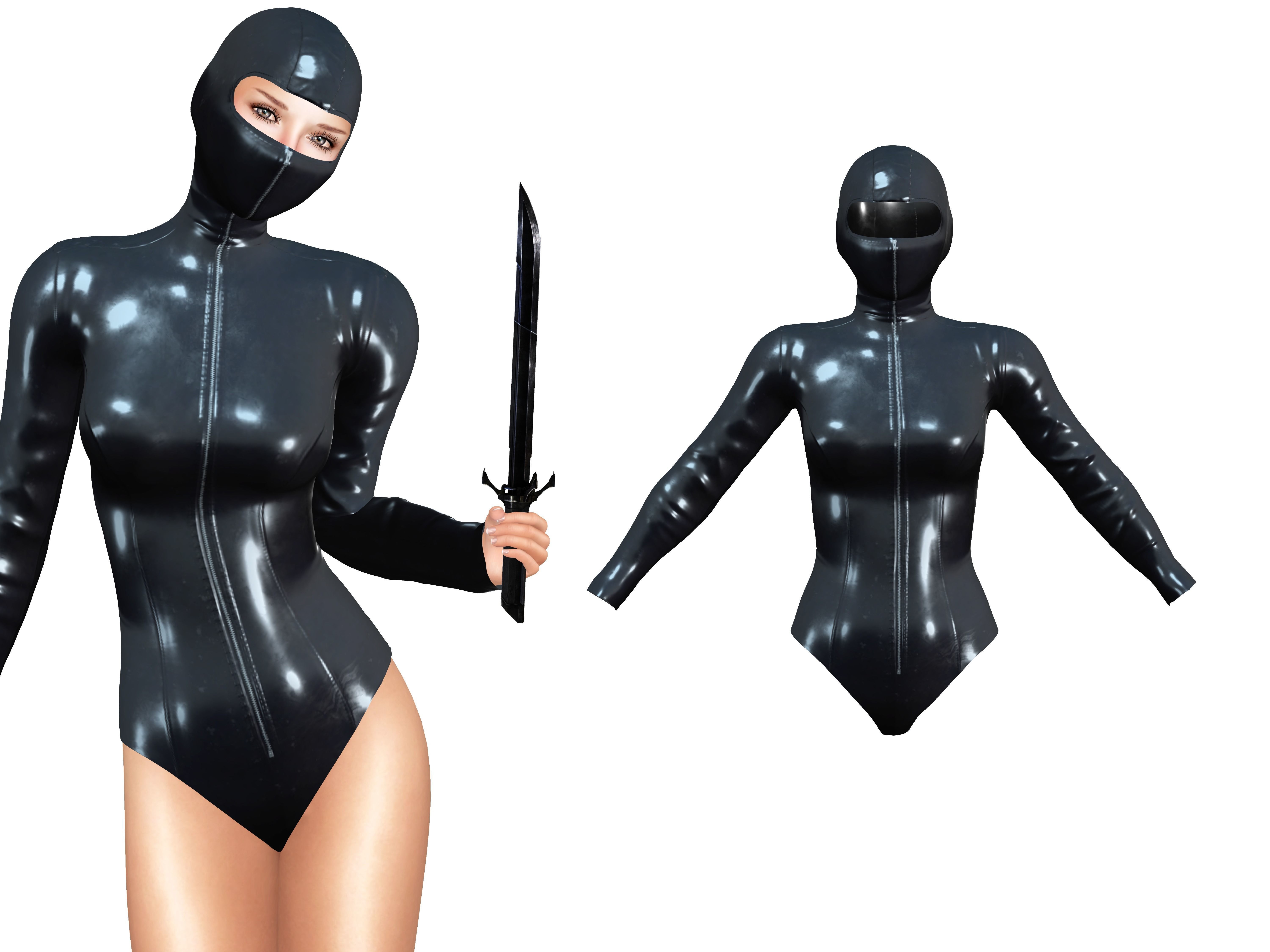 Ninja Suite Low-poly 3D model_2