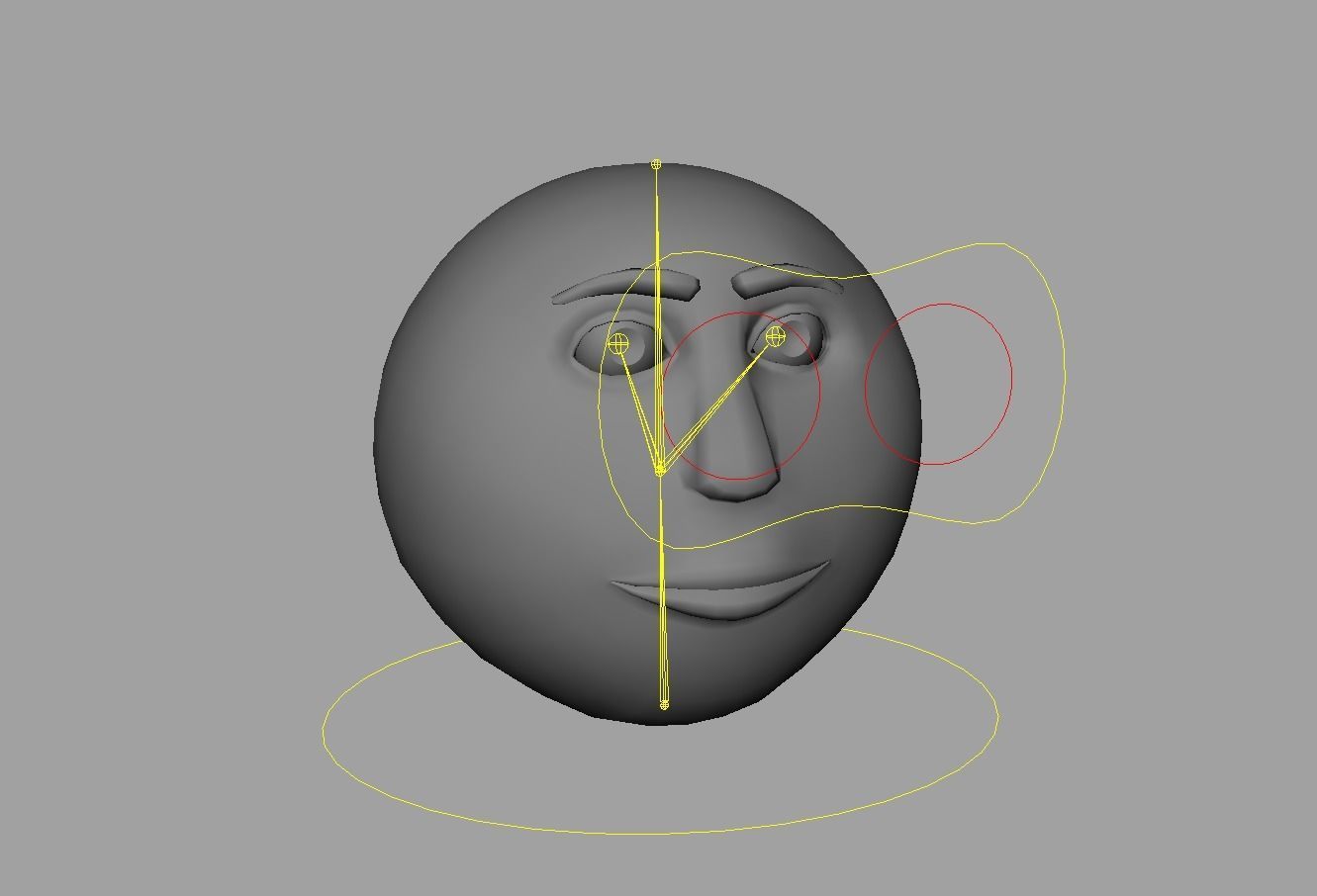 Moon face rigged 3dmodel Low-poly 3D model_6