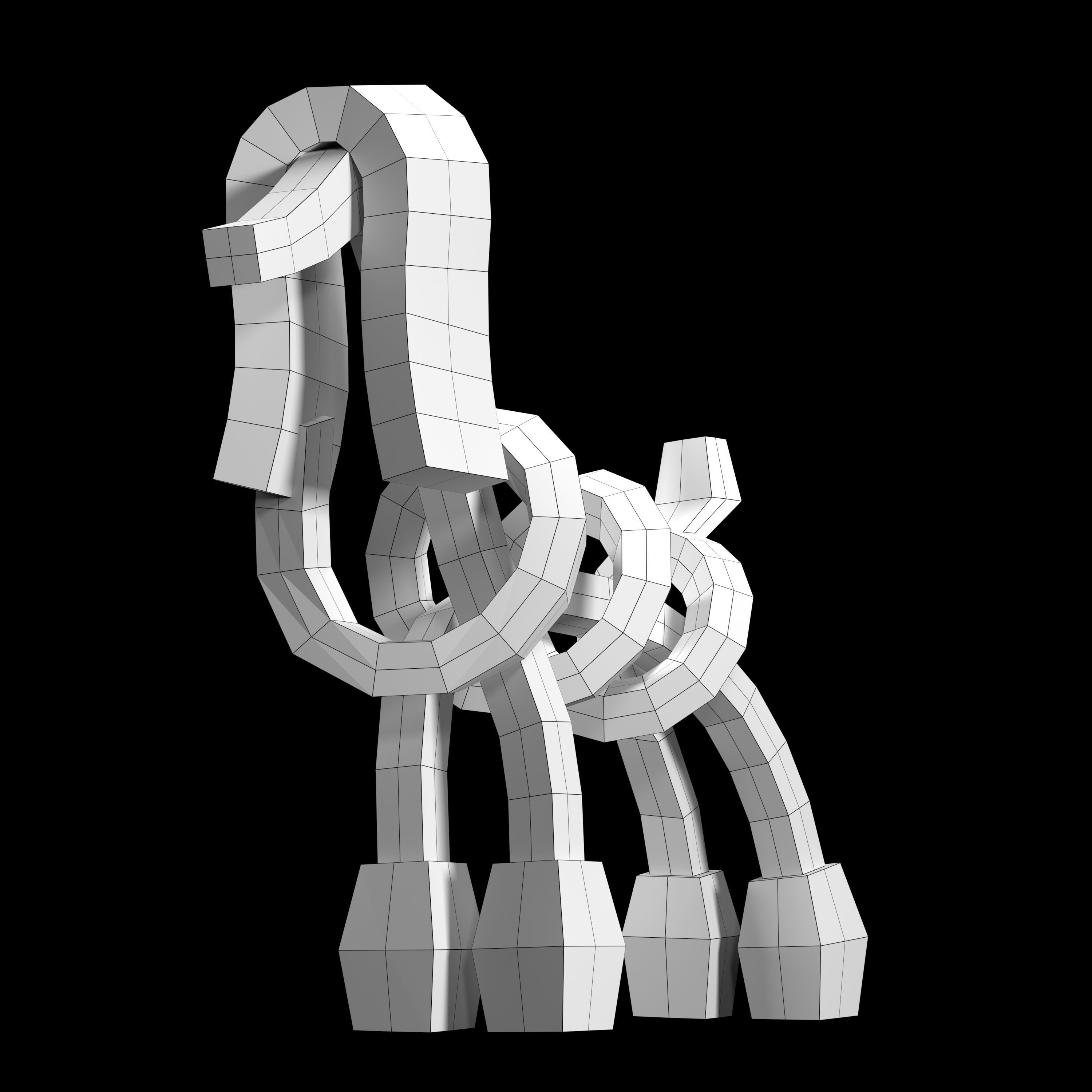 Poodle Pastel - Dog Model Low-poly 3D model_7