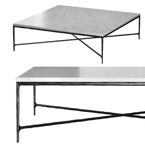 THADDEUS MARBLE COFFEE TABLE 3D model