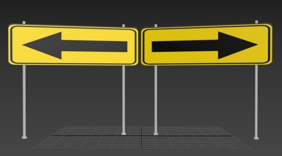 Rectangle Road Sing 2 3D model_4