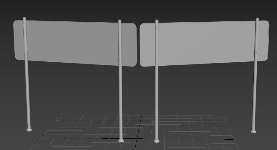 Rectangle Road Sing 2 3D model_3