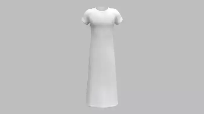 Mens Short Sleeves Long Skirt Dress