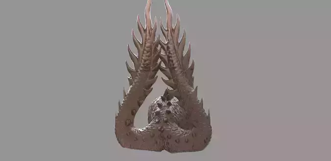 Dragon stylized tail 1 3D model