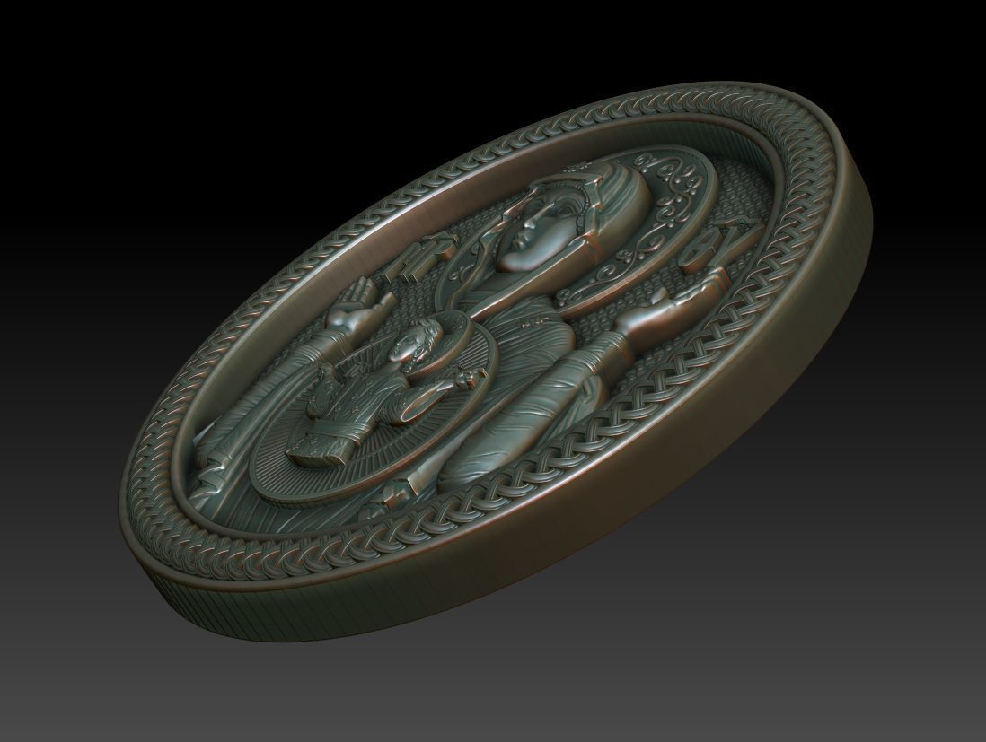 Mother of god with child 3D model_12