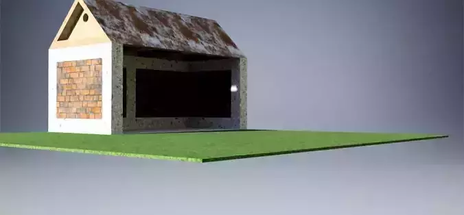 Old village garage 3D model